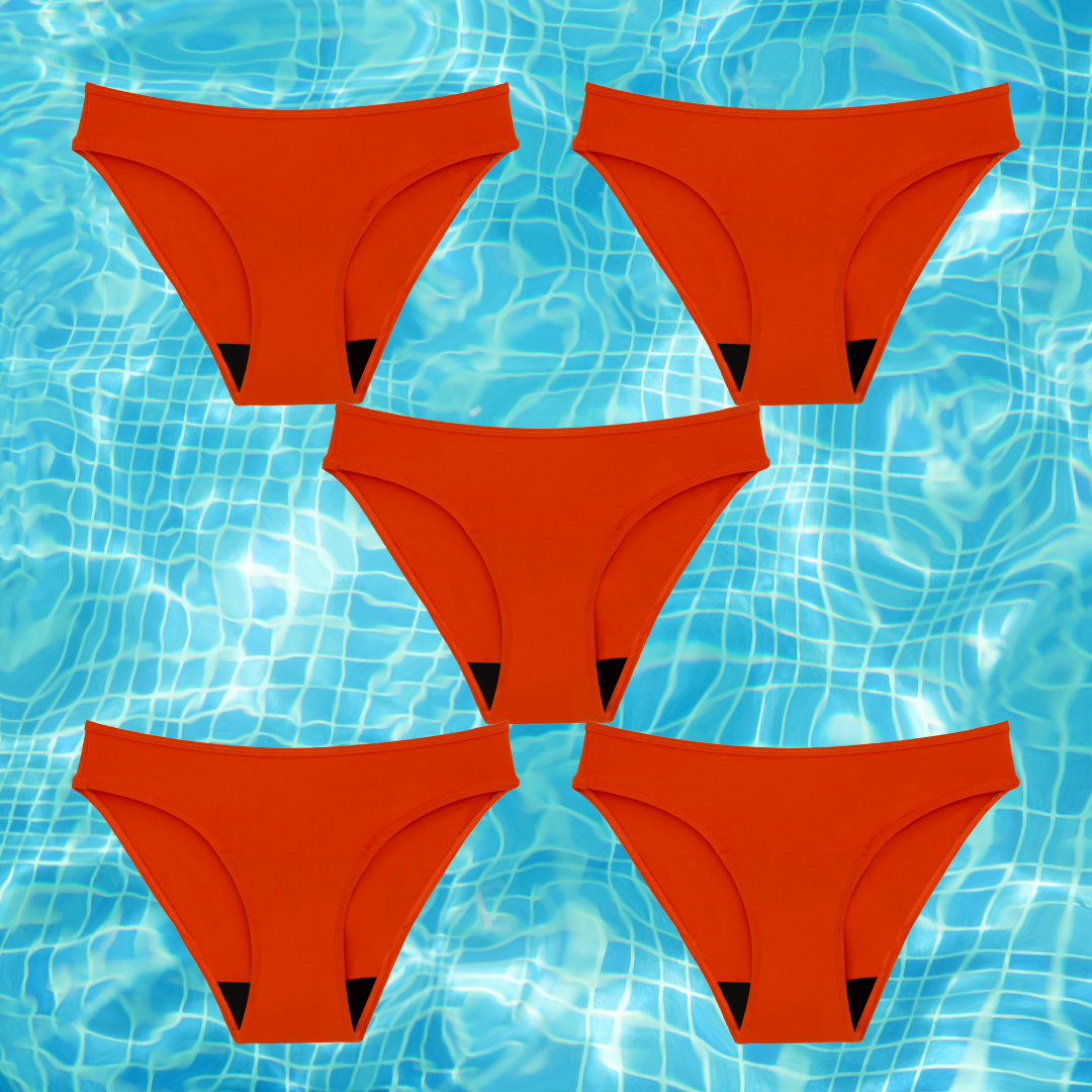 Bikini Menstrual para niñas | Naranja
