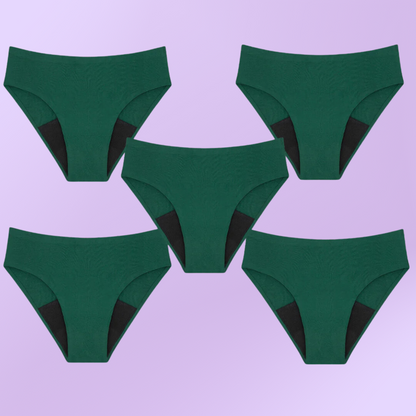 Bragas Menstruales Sin Costuras | Verde
