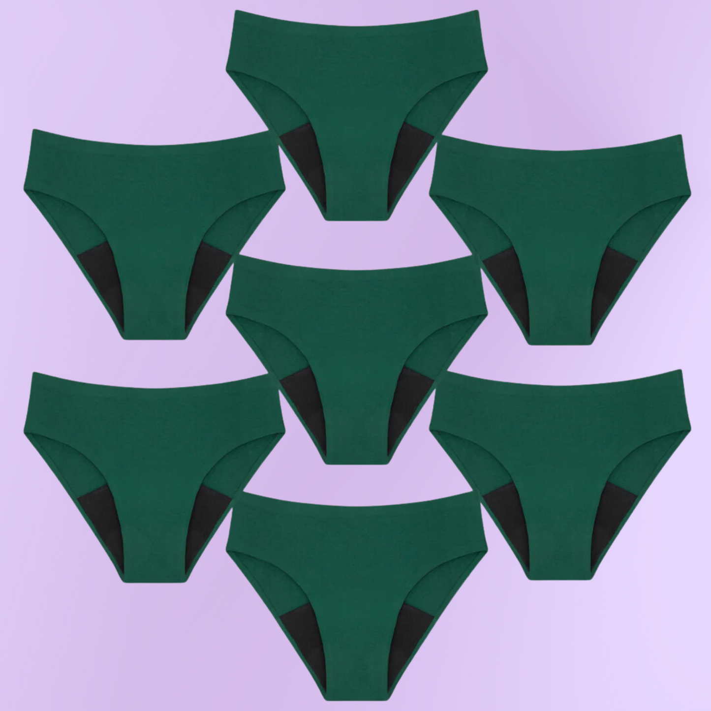 Bragas Menstruales Sin Costuras | Verde